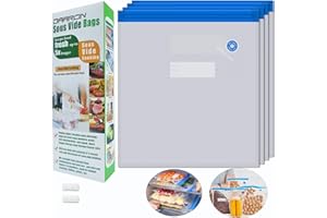 Daarcin Super Large Sous Vide Bags15pcs kit,BPA Free Reusable Vacuum Sealer Bags and 2pcs Sealing Clips for Food Storage and Sous Vide Cooking(11.8x13.4in/30x34cm)