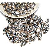 QSLLER 4pcs Natural Pearl Pendants Irregular Multiple Shapes Cultured Freshwater Baroque Pearl Charms for Jewelry Making Gift