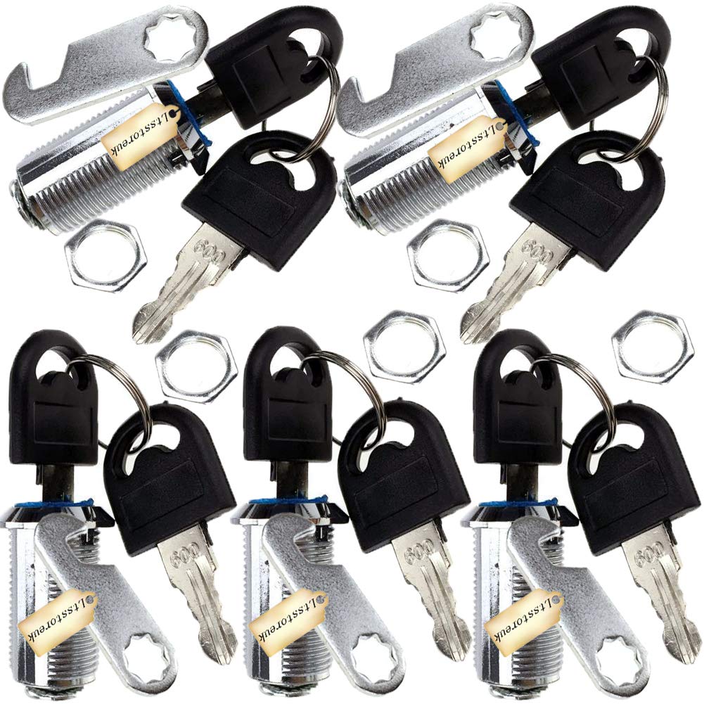Ltsstoreuk 5Pack Security Mailbox Lock Cabinet Drawer Cupboard Cam Lock 30Mm with 10 Keys, Each Lock with Same Key