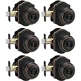Goldenwarm Oil Rubbed Bronze Door Knobs Interior, Bedroom Door Knob &amp; Bathroom Classic, Bronze Interior Door Knobs 6 Pack