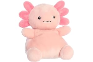 Aurora® Adorable Palm Pals™ Party Sized Ax Axolotl™ Stuffed Animal - Fun Collectible Plush for Kids and Adult Collectors - Perfect for Decorating Rooms and Birthday Gifts - Pink 8 Inches