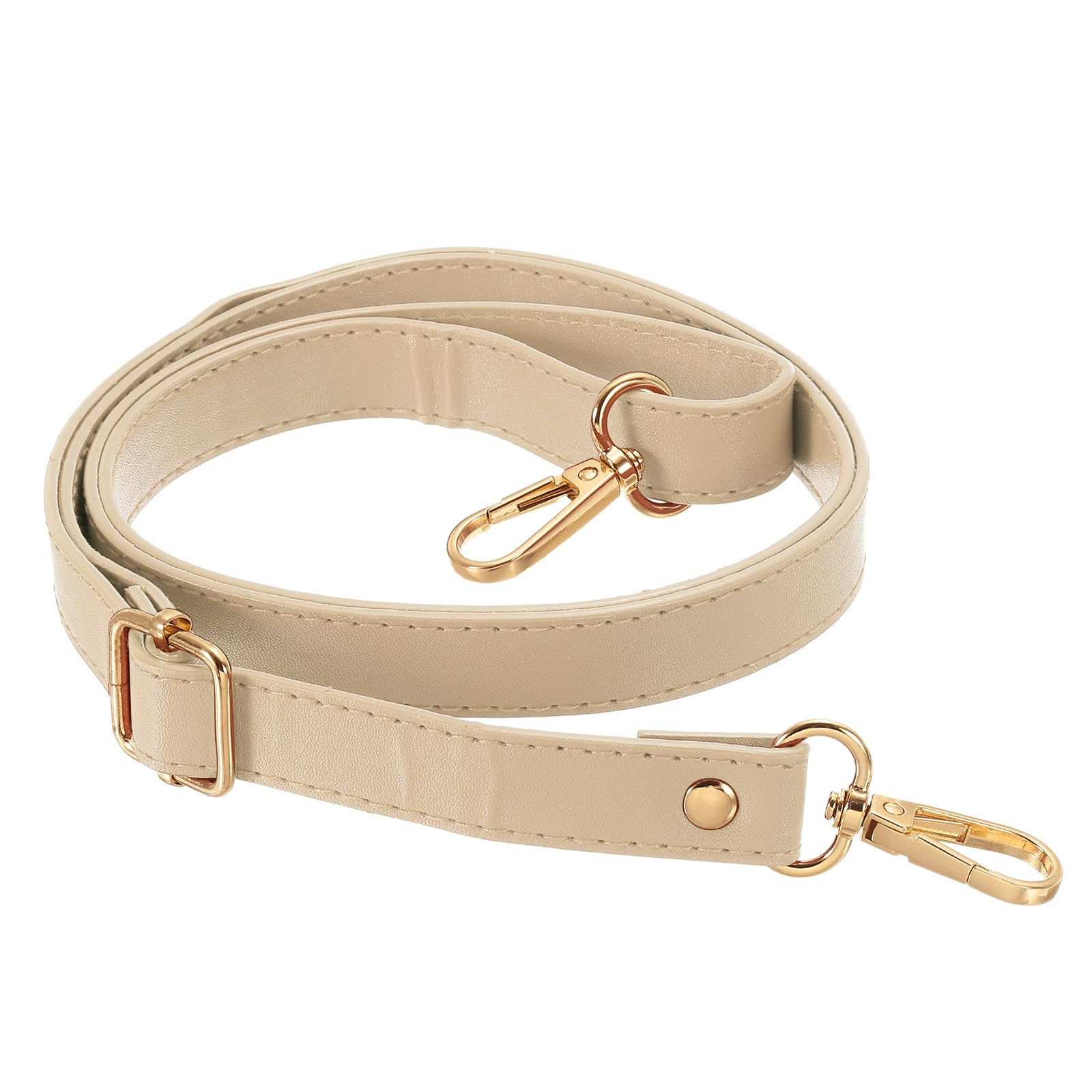 PATIKIL Leather Purse Strap Replacement 51 Inch, Adjustable Shoulder Crossbody Replacement Strap with Gold Hardware, Pale Pink