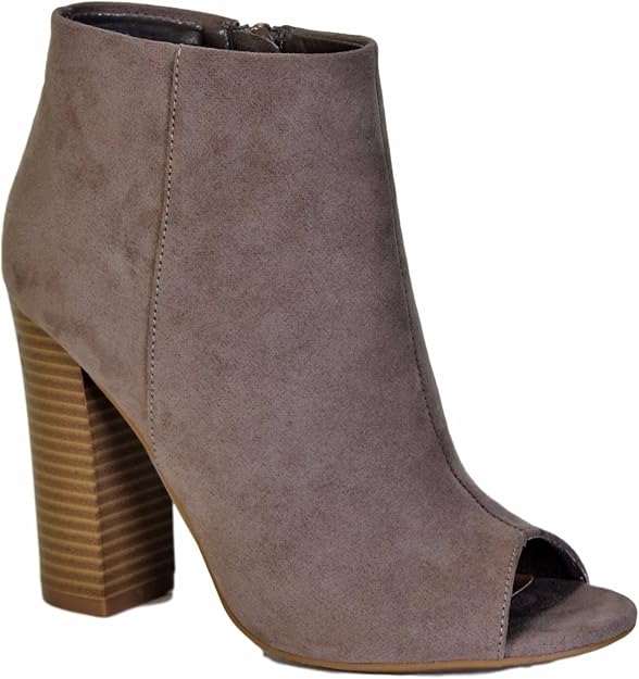 bamboo open toe booties
