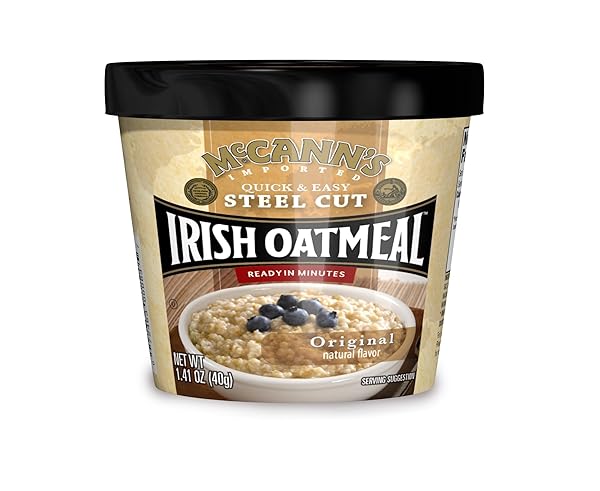 MCCANN’S IRISH OATMEAL INSTANT OATMEAL CUP, ORIGINAL, 1.4 OUNCE (PACK OF 12)