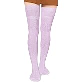 Moon Wood Women Thigh High Socks Extra Long Cotton Knit Warm Thick Tall Long Boot Stockings Leg Warmers