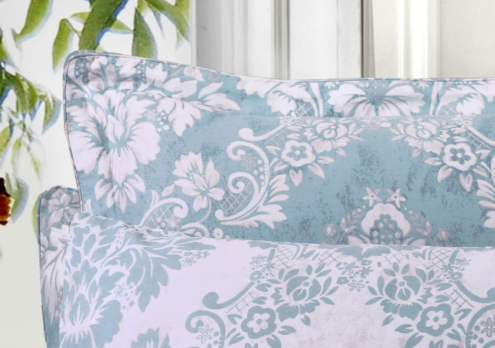 Luxury Hotel Quality 100% Egyptian Cotton Reversible (Versaille, 2 Oxford Pillow Cases)…