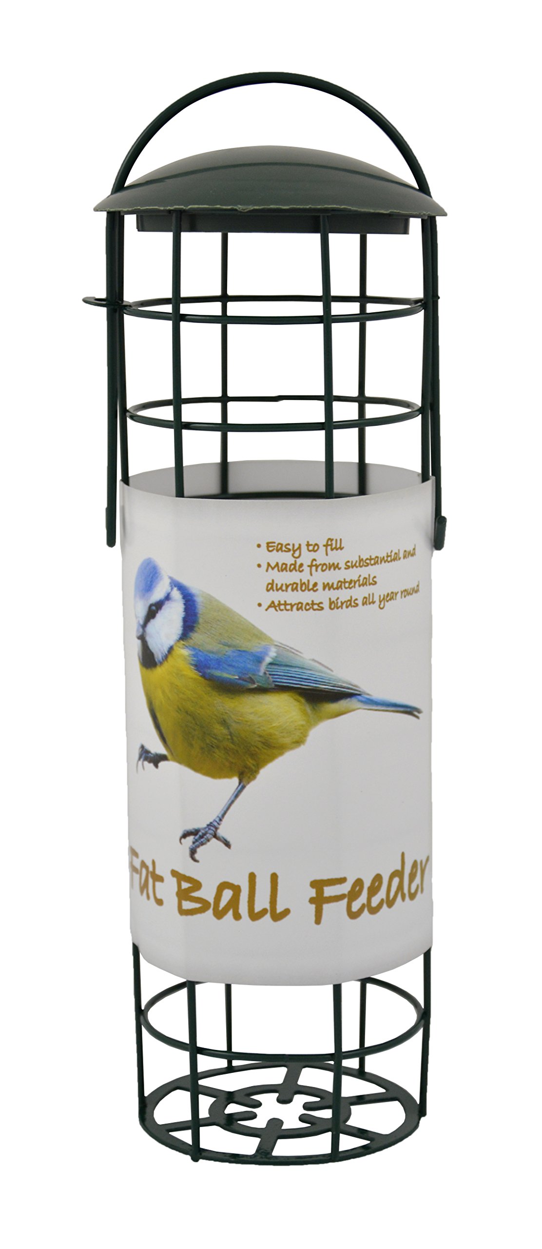 Green jem Bird Suet Fat Ball Feeder, 8.5x8.5x24 cm, 20263