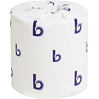 Boardwalk BWK6144 Two-Ply Toilet Tissue, White, 4" x 3" Sheet, 400 Sheets per Roll (Case of 96 Rolls)