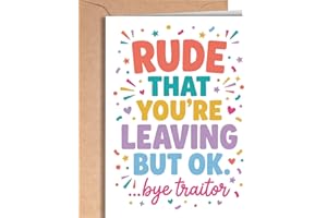 Funny Coworker Leaving Card - Sarcastic Farewell Card for Coworker Friends, Colleague or Boss - Office Humor Cards for New Jo