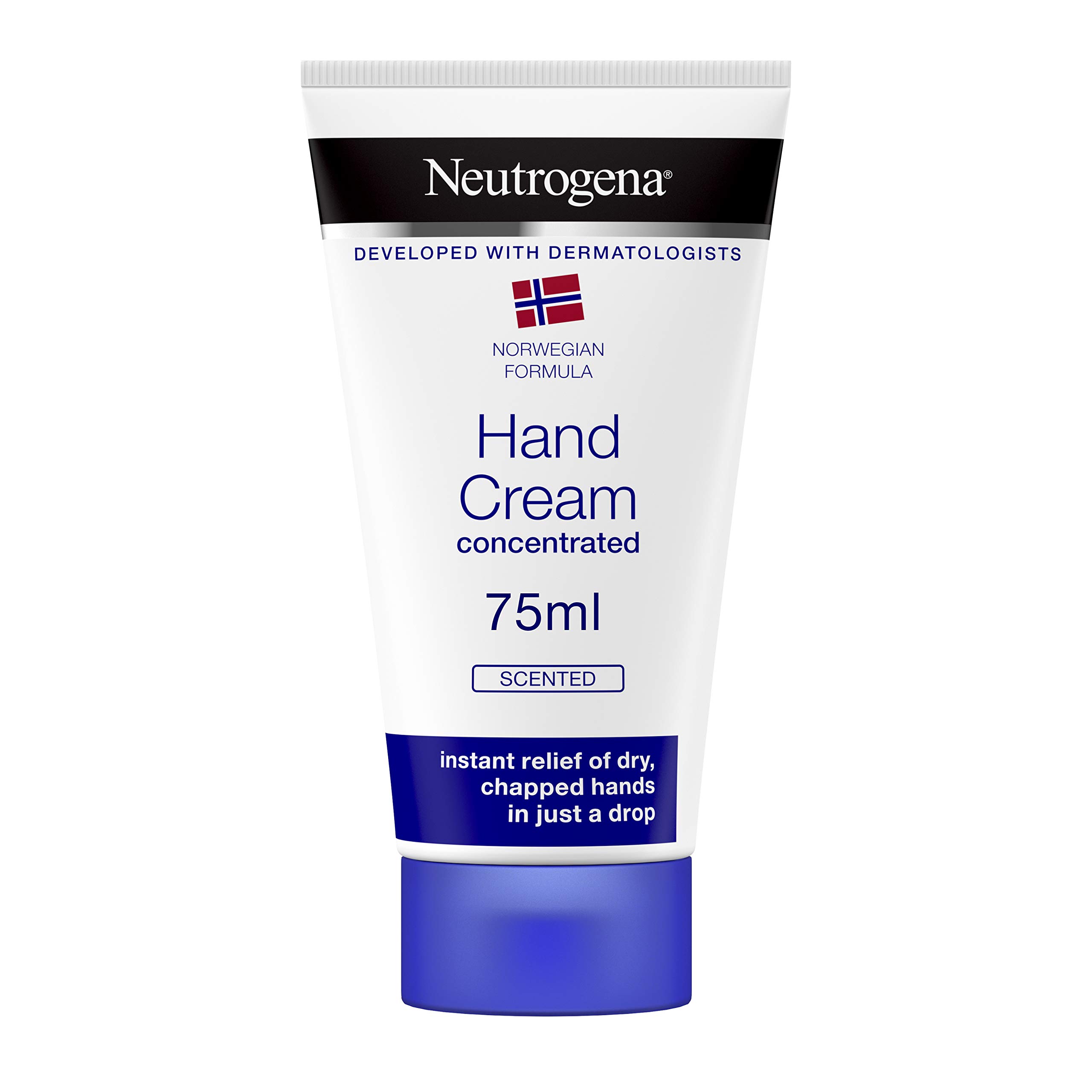 Neutrogena Norwegian Formula Concentrated Scented Hand Cream (1x 75ml), Cream for Instant and Lasting Relief from Dry Skin and Chapped Hands, Hand Lotion with Glycerin and Vitamin E