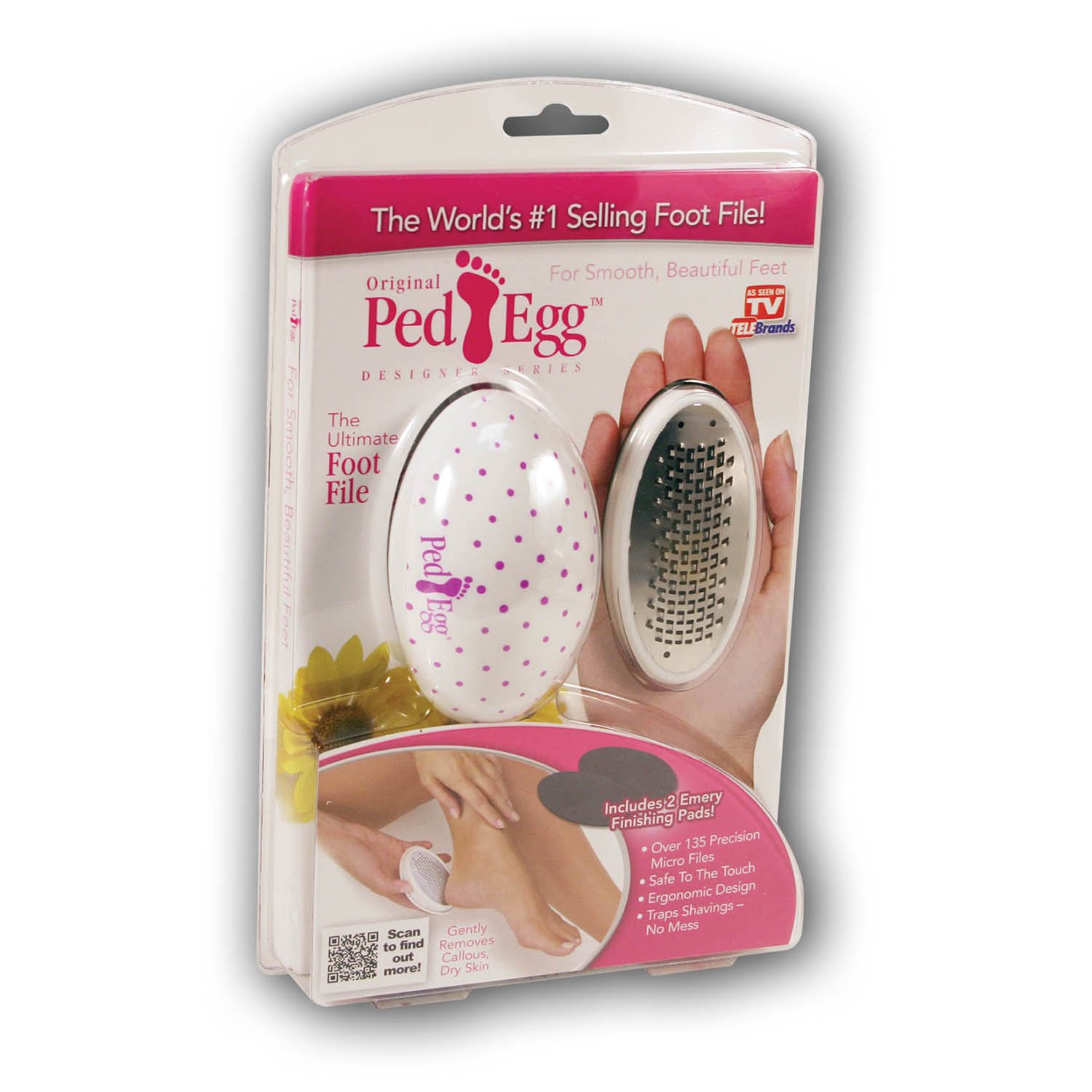 Ped Egg Pedicure Foot File, Colors may vary : Beauty