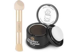 Root Touch Up Sets,Hairline Powder for Women Cover Up- Hairline Concealer for Thin and Thinning Hair, Water & Sweat Resistant,Contain Azonbey Makeup Brush (Dark Brown, Med #Makeup Brush)
