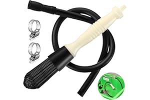 Dreyoo Parts Washer Brush with 27.5 Inch Flow Hose, Wear Resistant Cleaning Tool with 2 Stainless Steel Clamps, Flow Through Parts Brush for Automotive Cleaning and Car Detailing