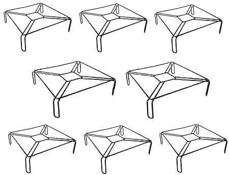 Shiyon Metal Pot Stand, Black (Size-Length 26x Width 26x Height 8 cm)- 8Pcs.