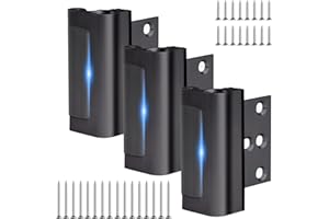AWDIA Door Safety Locks for Toddlers, Home Security Door Lock, Childproof Door Reinforcement Lock for Inward Swinging Door, Door Locks for Kids Safety to Prevent Unauthorized Entry (Black, 3 Pack)