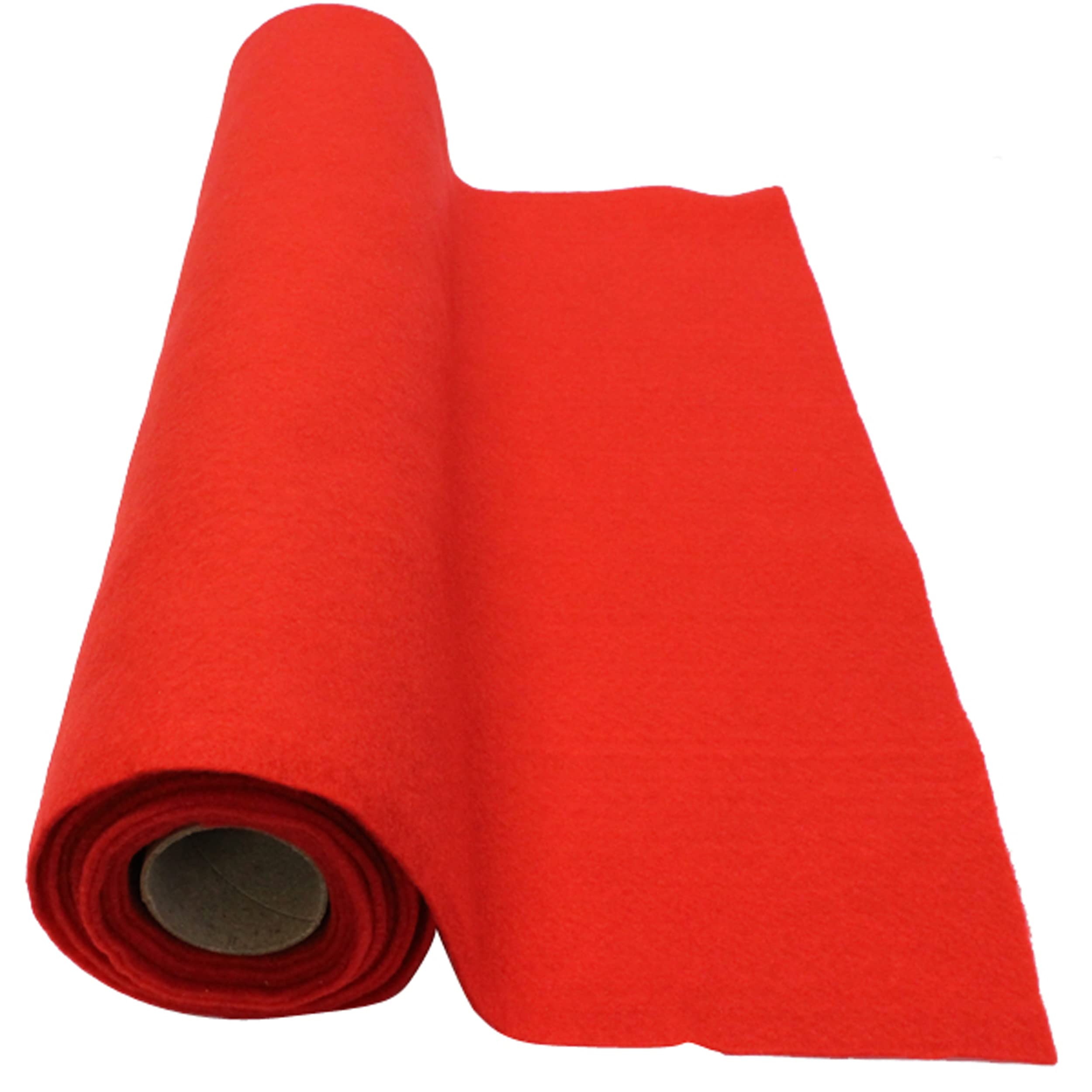 Bright Ideas Felt Roll – Red. Sheet Size: 45cm x 2.5m, 1.4mm Soft Polyester Felt Roll. Ideal for Craftwork, Sewing, Patchwork and Arts & Crafts. BI8084.