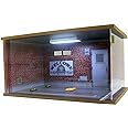 1/18 Scale Model Car Display Case - 1:18 Car Garage Display Case with Clear Acrylic Cover and LED Lighting for Die-Cast Cars, 1 Parking Route 66-Right