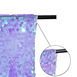 JYFLZQ Lavender Payette Mermaid Sequin Backdrop