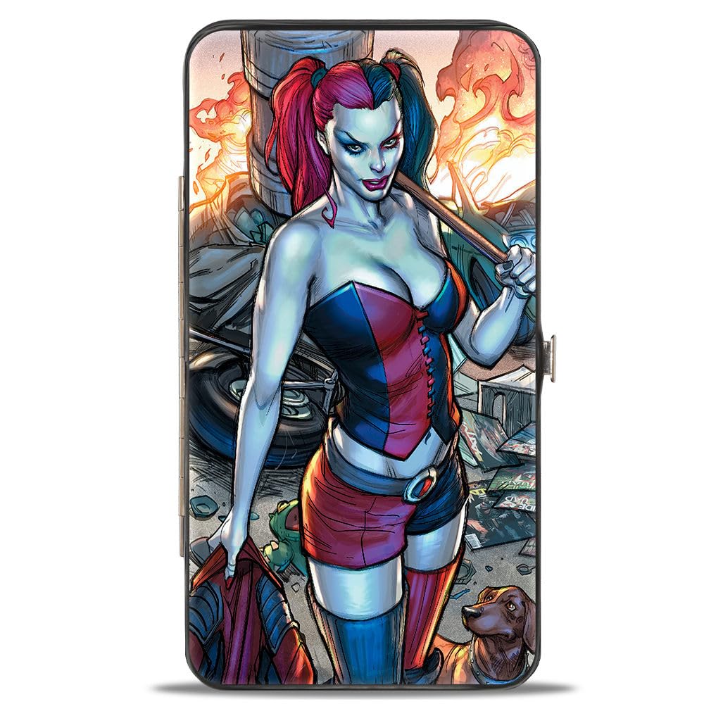Buckle-Down Women's Hinge Wallet-Harley Quinn, Multicolor, 7" X 4"