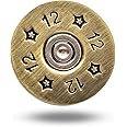 Full Metal Markers 12 Gauge Unique Magnetic Metal Golf Ball Marker Accessory with Hat Clip for Men and Women Shotgun