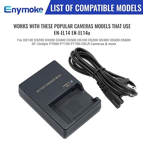 MH-24 Battery Charger Compatible with EN-EL14 EN-EL14A Battery for