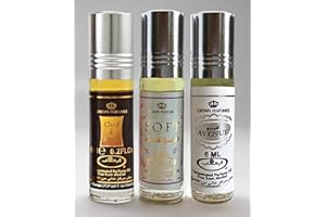 Al-Re hab Perfume Oils - Oud & Rose - Avenue - Soft - Special 3-pack