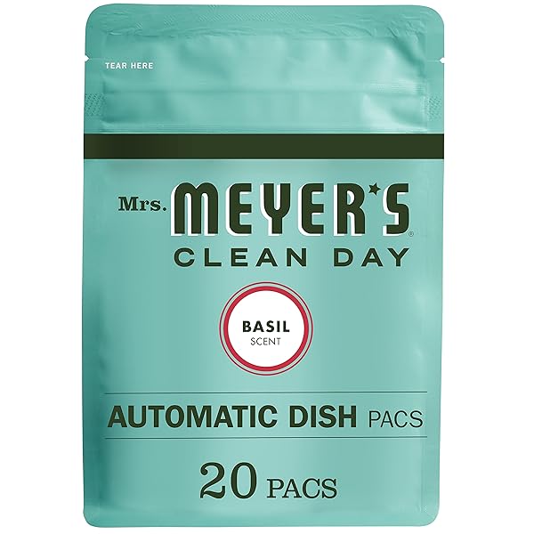 MRS. MEYER’S CLEAN DAY AUTOMATIC DISH PILLOW BASIL DETERGENT PODS, 12.7 OZ. 20 COUNT