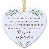 Ornaments Gifts for Godmother 2026,Thank You for Being Mine Godmother, from Godchild