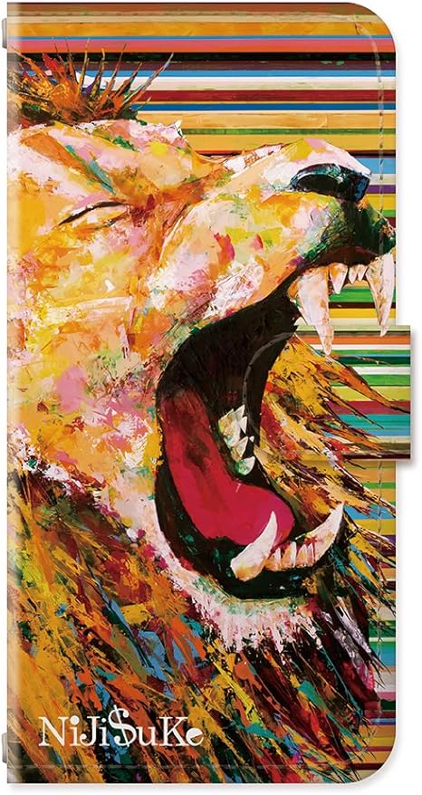 Amazon Co Jp Iphonese 第2世代 Iphone8 Iphoneケース 手帳型 カード収納 ミラー付き ストラップホール ライオン 遠吠え アイフォンケース スマホケース 携帯電話用ケース Collaborn Nijisuke ニジスケ ブラウン Iphone7 Iphone6s Iphone6対応