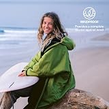 Dryrobe Advance Long Sleeve Waterproof Changing Robe Dark Green Black Small view 5