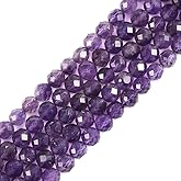 6mm Amethyst Faceted Gemstone Round Loose Beads Strand 15.5-16" DIY Jewelry Making