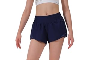 Aurefin Girls Athletic Shorts, Lightweight Running Shorts for Teen Girls Kids Sports Active Short with Zip Pocket and Elastic