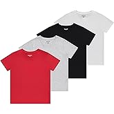 Sezzit Boys 4-Pack Solid Color T-Shirts - Sizes 4-18 Tee Shirts - Essential Wardrobe Staples for Active Boys.