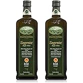Frantoi Cutrera - Segreto Degli Iblei - Extra Virgin Olive Oil - Sicilian D.O.P Certified Italian, Pure 2022/23 Early Harvest First Cold Pressed, High In Polyphenols, 24.5 Fl Oz (Pack of 2)