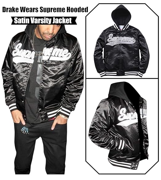 supreme hooded varsity jacket