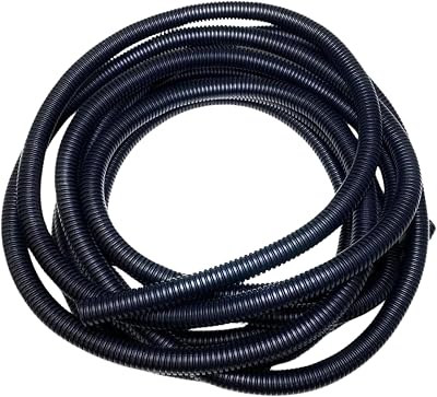 On1shelf Black Corrugated Conduit Split Plastic Flexible Cable Tidy 13mm 5m