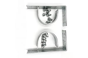 TIGYMSD Universal Bolt-On Adjustable Driveshaft Safety Loop, White Zinc Steel, Heavy Duty Tail Shaft Loop Kit with Hardware