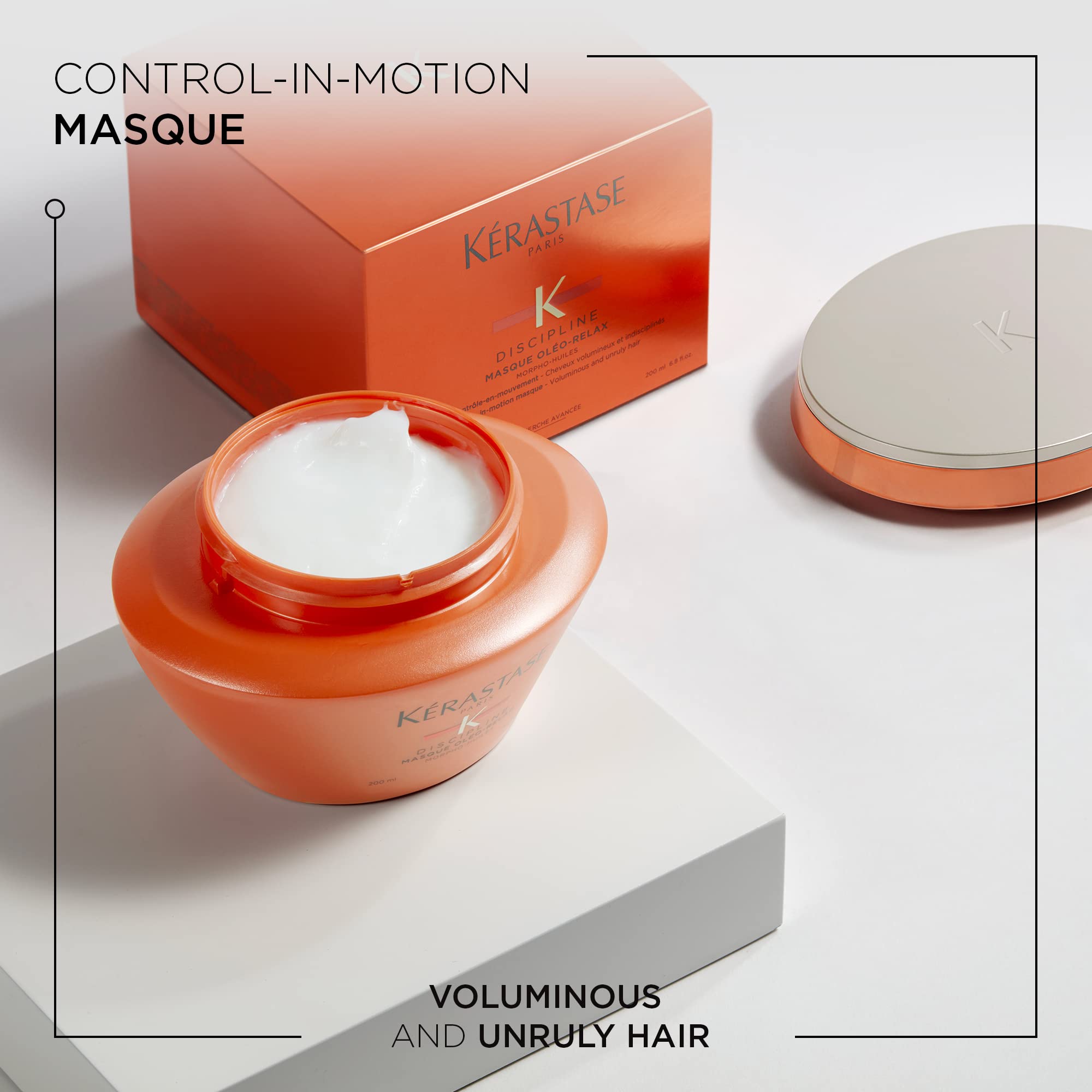 Kerastase Discipline Masque Oleo-Relax Hair Mask | Deep Nourishing | Moisturizes Hair and Provides Shine | With Shorea Butter and Coconut Oil | For All Hair Types | 6.8 Fl Oz