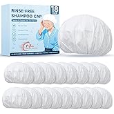 18 Pack Shampoo Caps No Rinse, Waterless Shampoo Caps for Bedridden Patients, Elderly, Women, Adults, Hair Washing Caps for Post Surgery, Hospital Stays, Travel