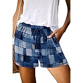 Angerella Womens Shorts with Pockets Summer Casual Shorts for Women Comfy Elastic Waist Lightweight Short Pants