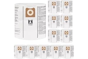 12 Pack Replacement Bags for Ridgid VF3502 - High Efficiency Dust Bags for Ridgid 12-16 Gallon Vacuum Cleaner 23743 and VF350