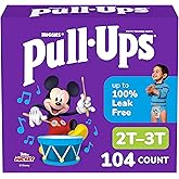 Pull-Ups Boys' Potty Training Pants, Size 2T-3T Training Underwear (16-34 lbs), 104 Count