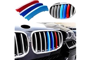 Goodream Tricolored Grille Insert Trims Compatible With BMW 2007-2013 E70 X5 and 2008-2012 E71 X6 7-Beams Center Kidney Grill