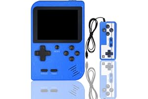 YOUNGWANTS Mini Retro Handheld Game Console with 500 Classic Games in 1, 3.0 Inch LCD Screen Rechargeable Portable Video Game Console 1020mAh, Video Games Play on TV HDMI, Birthday Gifts for Boys Girls Kids Blue