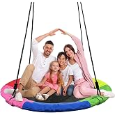 Saucer Swing,Tree Swing 40 Inch for Kids, 900D | 900lbs Weight Capacity, with Adjustable Hanging Straps, for Indoor and Outdoor, Gifts for Kids