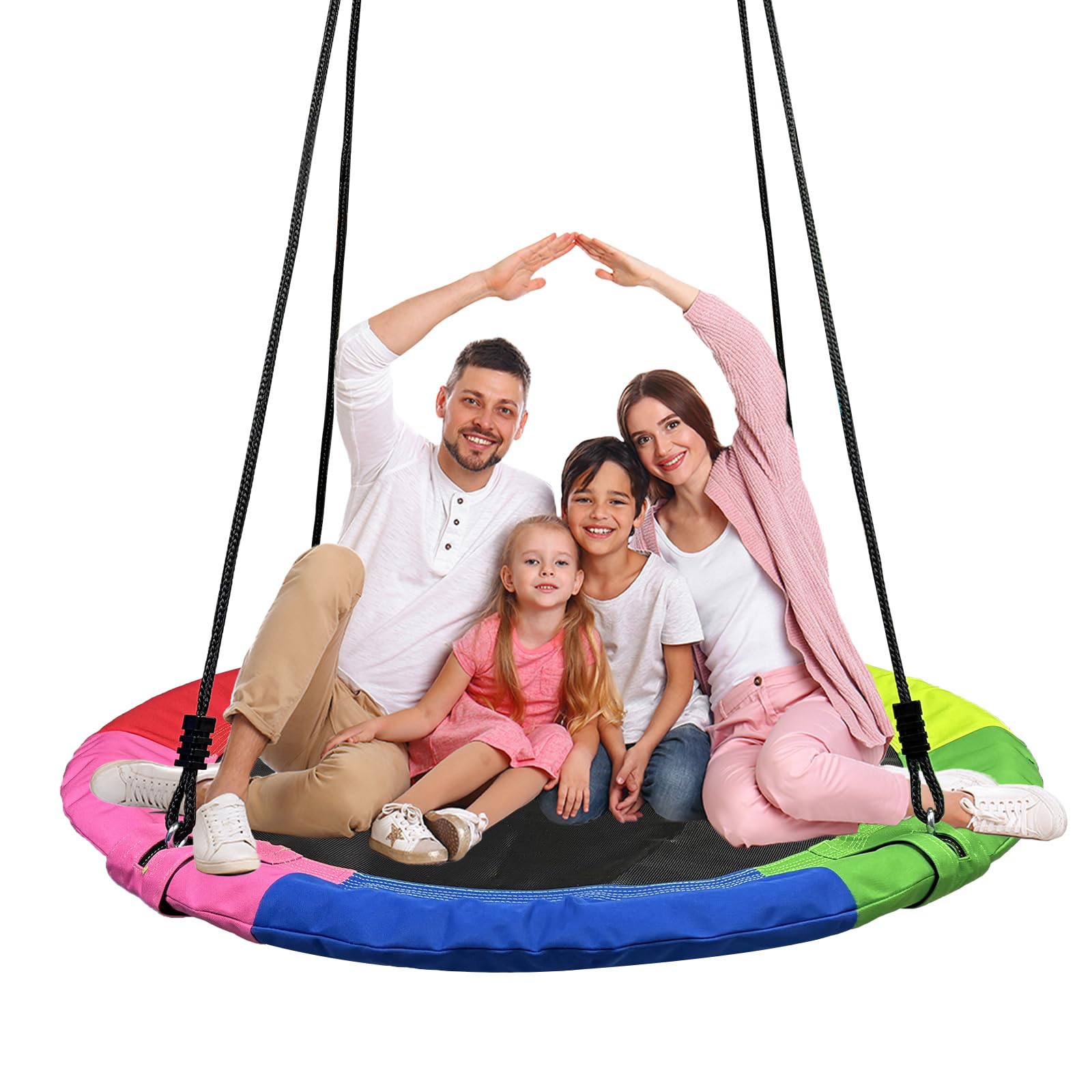 Tree Swing, Saucer Flying Swing 40 Inch for Kids, 900lbs Weight Capacity, with Adjustable Hanging Straps, for Indoor and Outdoor, Gifts for Kids