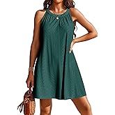 AI'MAGE Womens Swimsuit Cover Up Hollow Out Crochet Coverups Sleeveless Beach Dress Tank Bikini Cover Ups S-3XL