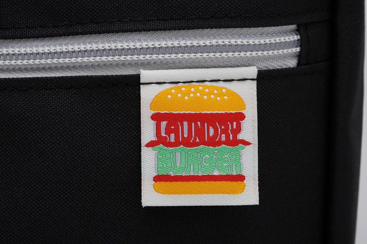 Laundry ROUND SHOULDER BAG BOOK BLACK：8/10発売【ムック本付録】ランドリー ショルダーバッグ(ブラック) ハンバーガーの織りタグ