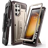 SUPCASE for Samsung Galaxy S23 Ultra Case with Stand (Unicorn Beetle Pro), [Built-in Front Frame & Belt-Clip] [Military-Grade Protection] Full-Body Rugged Phone Case for Galaxy S23 Ultra, Cream