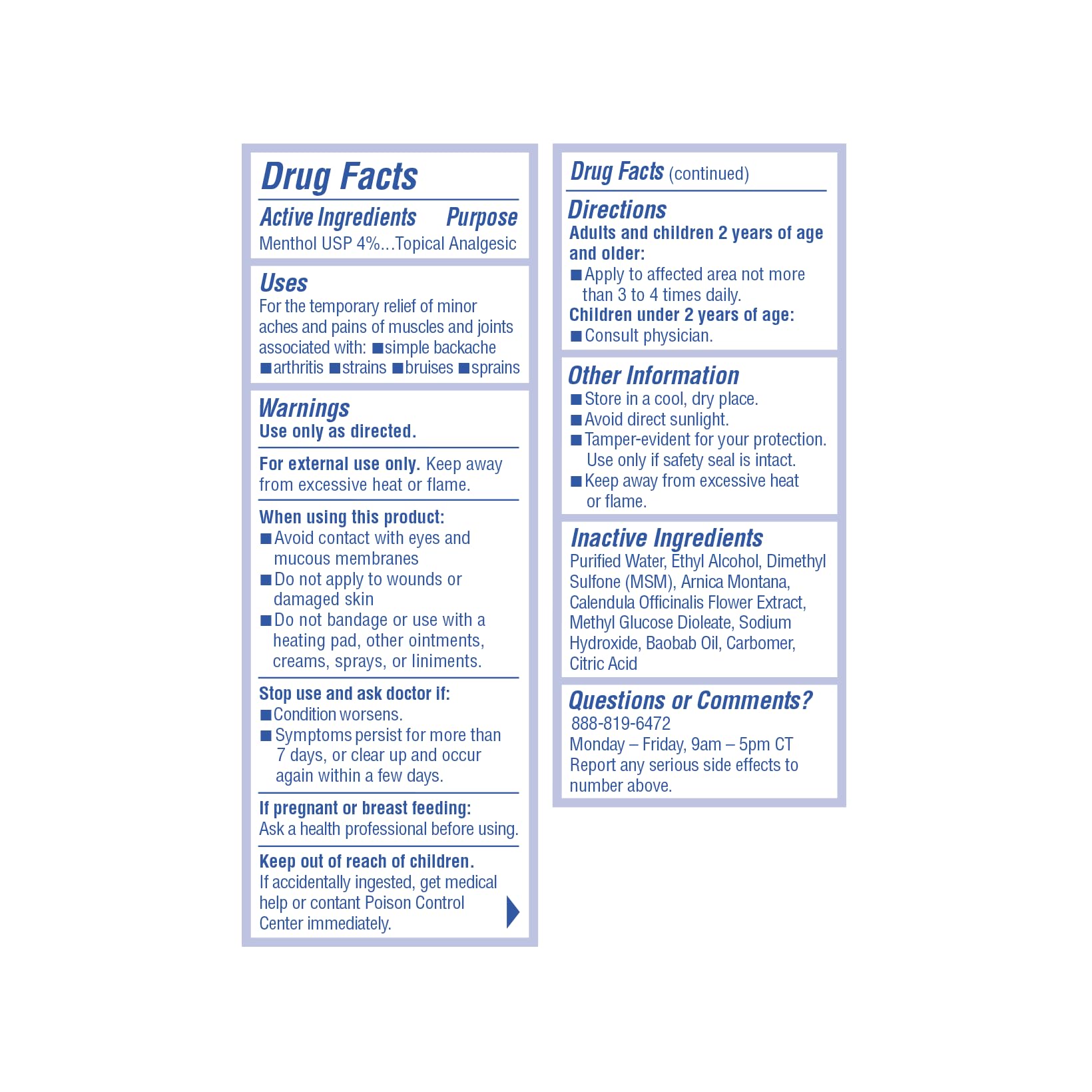 ASUTRA Relief Cream, Cooling Sensation, Temporary Relief from Muscle Discomfort and Soreness, 4% Menthol, Arnica Montana, MSM, 3 oz